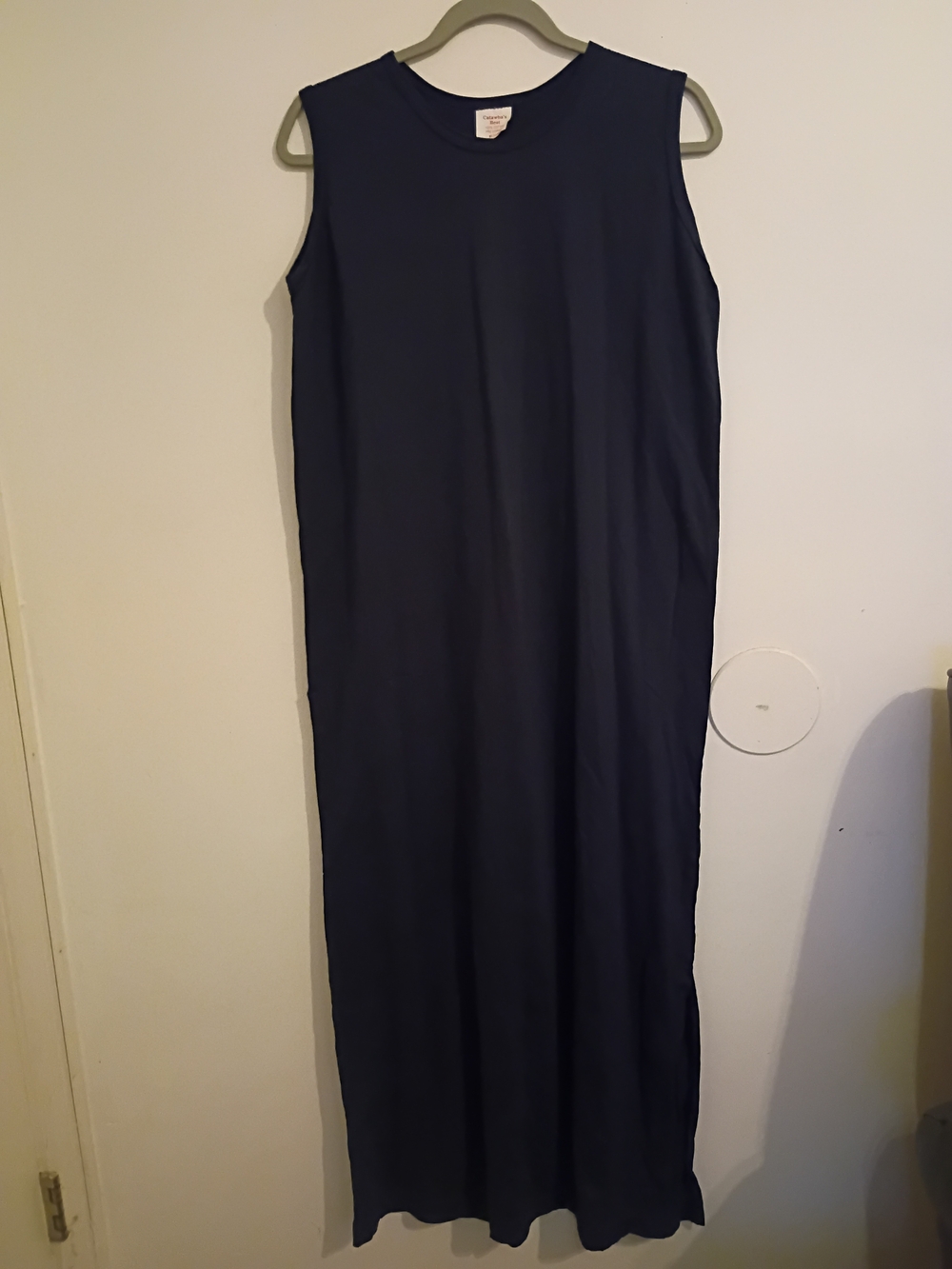 VTG Sleeveless Navy Maxi T-shirt Dress Sz M